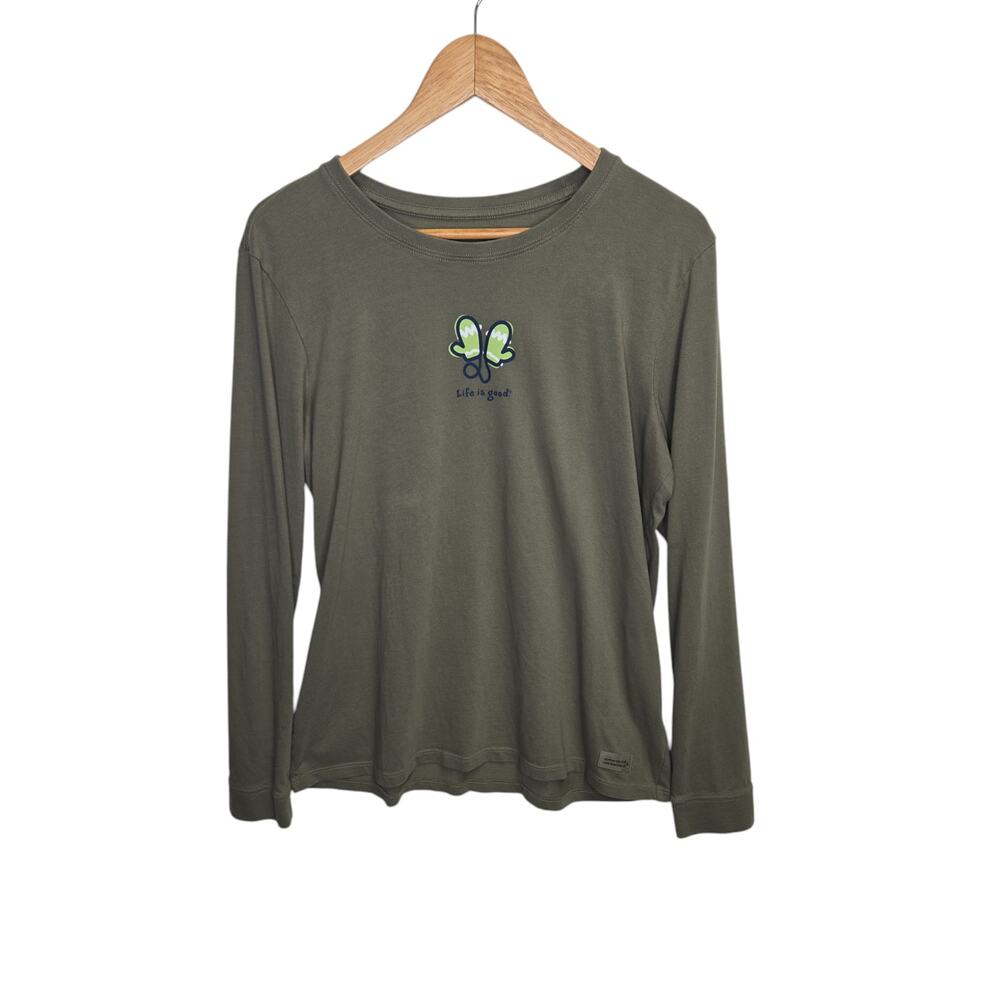 Life is good Vintage Mittens Long Sleeve  Large